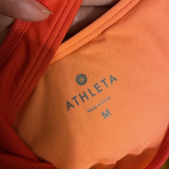 Athleta Cozumel tankini Swim Top Red M Activewear - Picture 7 of 8